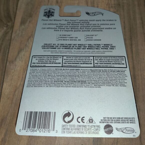 2003 Hot Wheels #172 Roll Patrol #1 40 Somethin Interceptor Police Die-cast Car - Picture 4 of 4